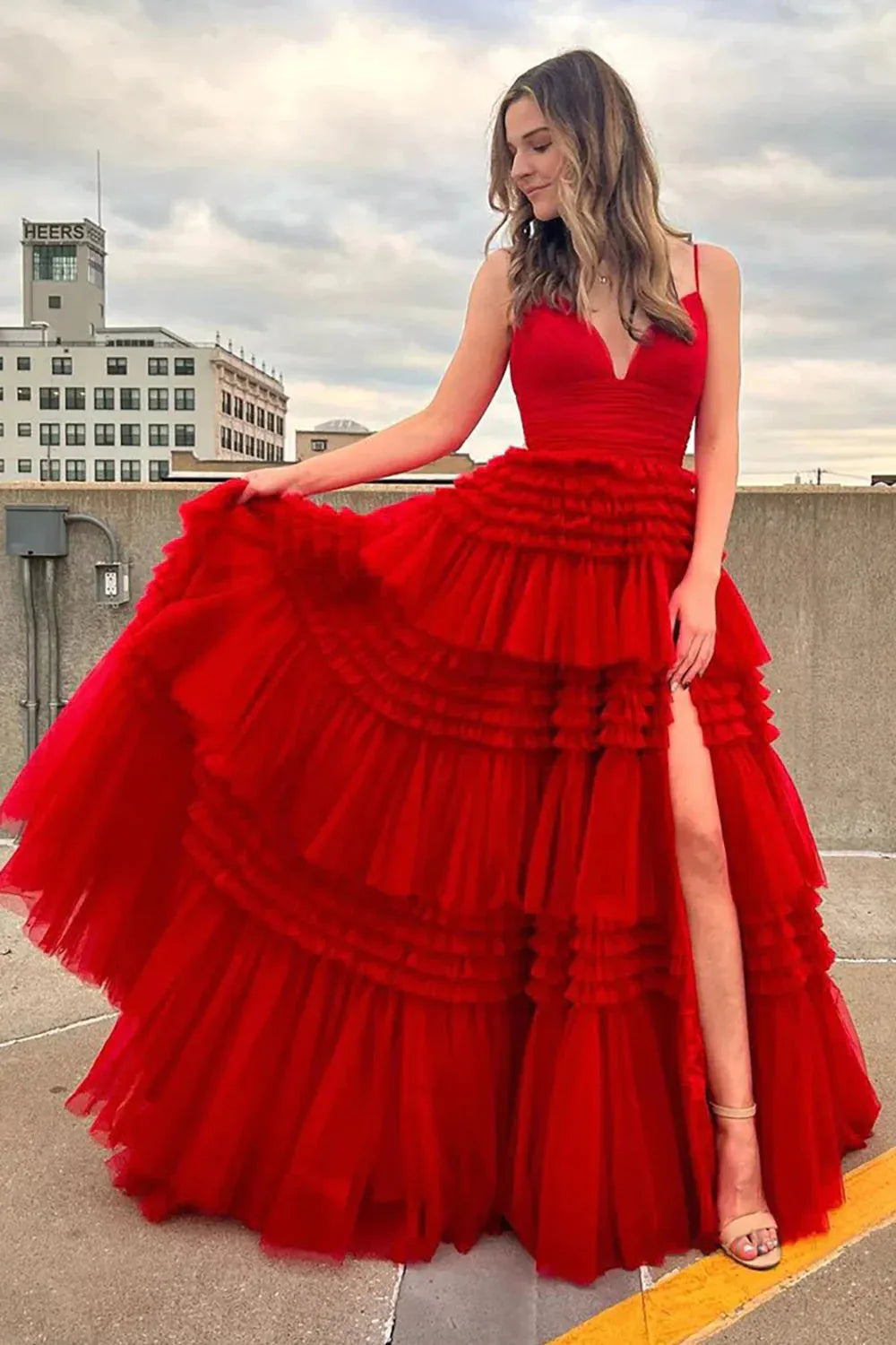 Wholesale Sexy Daffodil A-Line Doric Sweetheart Long Prom Dress prom dresses with long sleeves
